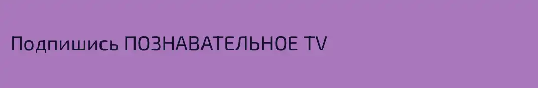 Подпишись ПОЗНАВАТЕЛЬНОЕ TV